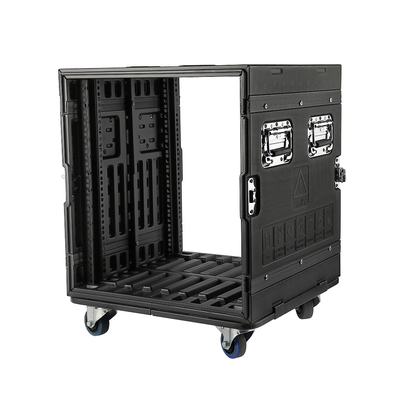 PE 20&quot; caja del estante del vuelo de la profundidad 14U con las ruedas dos cubiertas