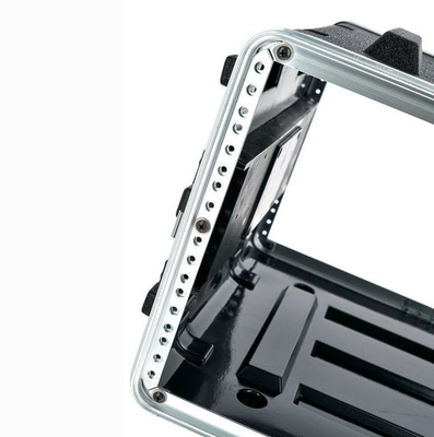 12&quot; torsión ligera de la caja del estante del amplificador del ABS de la profundidad 6U cierra x 4, 2 Carry Handles