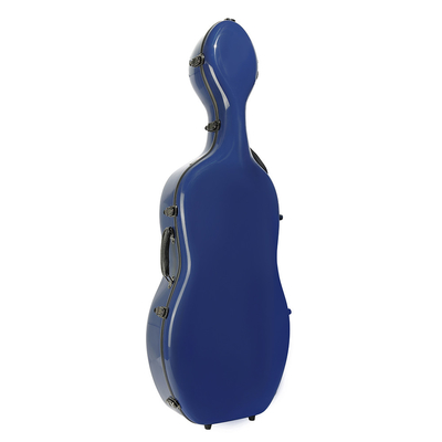 Estuche rígido durable del mismo tamaño del violoncelo de la fibra de vidrio con color azul de las ruedas