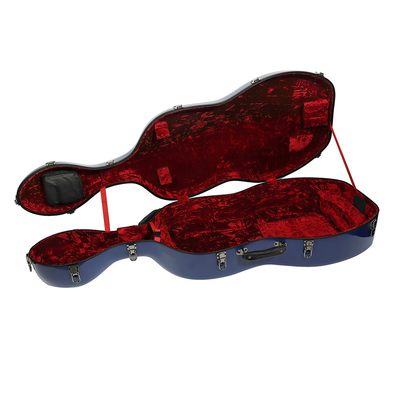 Estuche rígido durable del violoncelo de la fibra de vidrio del color azul con el peso ligero de las ruedas