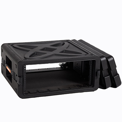 Color negro PP 4u corrosión e impacto resistentes de la caja del estante de 19 pulgadas