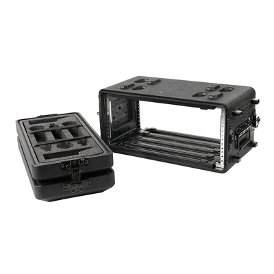 Fácil lleve el negro bajo PE 10&quot; de la caja del estante del espacio 4U 4 prenda impermeable de la profundidad