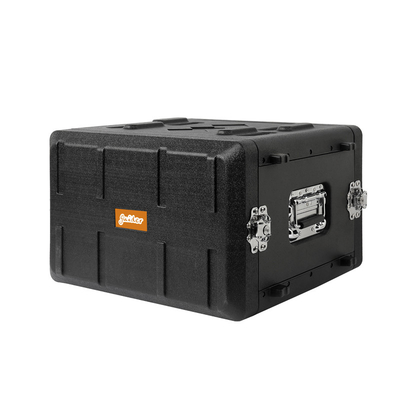 Caja de viaje negra PE 15&quot; del soporte de estante del vuelo 6U profundidad para el amplificador audio