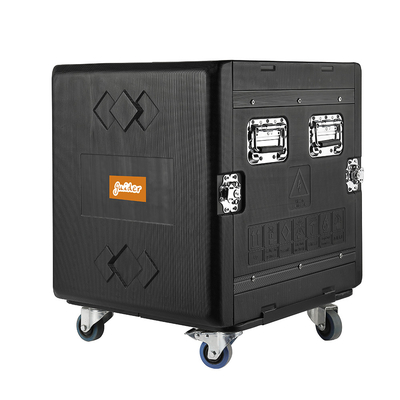 PE 20&quot; caja del estante del vuelo de la profundidad 14U con las ruedas dos cubiertas