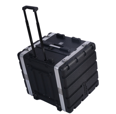 ABS 19&quot; caja del soporte de estante del vuelo del balanceo 10U con las ruedas para el audio de DJ