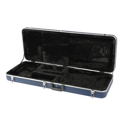 Estuche rígido rectangular Shell Blue Waterproof de la guitarra eléctrica del ABS