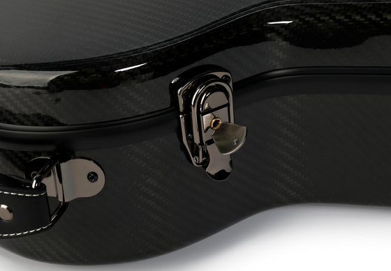 Carbono clásico CFC-500 del aire del caso del vuelo de la guitarra de la manija rígida rojo
