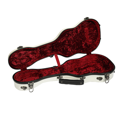 Prenda impermeable de marfil de Hardshell de la fibra de vidrio del estuche rígido del ukelele del concierto