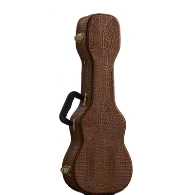 Correas dobles de la mochila del soprano del cocodrilo del estuche rígido de madera del ukelele