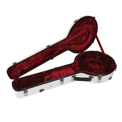 Fuerte blanco de la presión de la fibra de vidrio de Hardshell de la caja anti del banjo extremadamente
