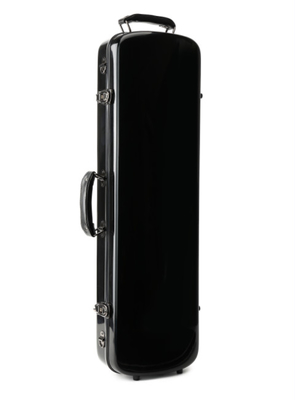 Prenda impermeable rectangular del negro del estuche rígido del violín de la fibra de vidrio