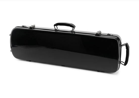 Prenda impermeable rectangular del negro del estuche rígido del violín de la fibra de vidrio