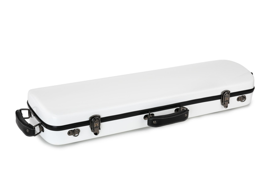 La 4/4 caja blanca exterior del mismo tamaño 2 Chrome triple del violín de la fibra de vidrio plateó los cierres