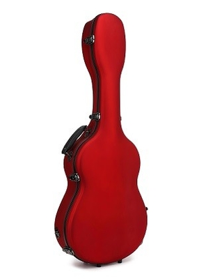 Resistencia de la rotura de la caja del estante de Matte Red Fiberglass Classical Guitar