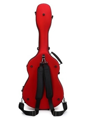 Resistencia de la rotura de la caja del estante de Matte Red Fiberglass Classical Guitar
