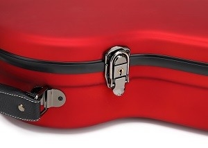 Resistencia de la rotura de la caja del estante de Matte Red Fiberglass Classical Guitar