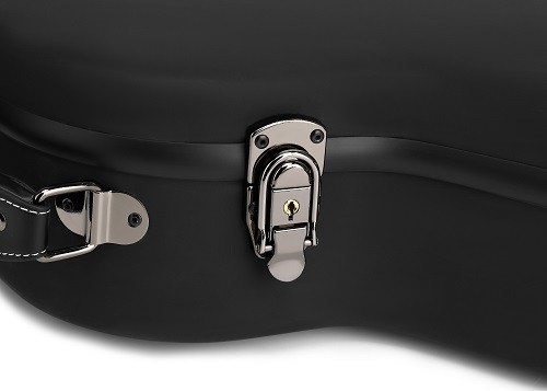 Estuche rígido del PVC Matte Black Leather Fiberglass Guitar con las correas de la mochila