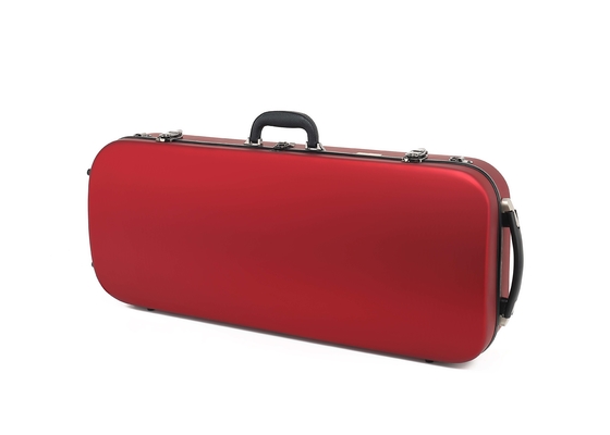 Caja durable del violín del doble de la fibra de vidrio en rojo con las ruedas